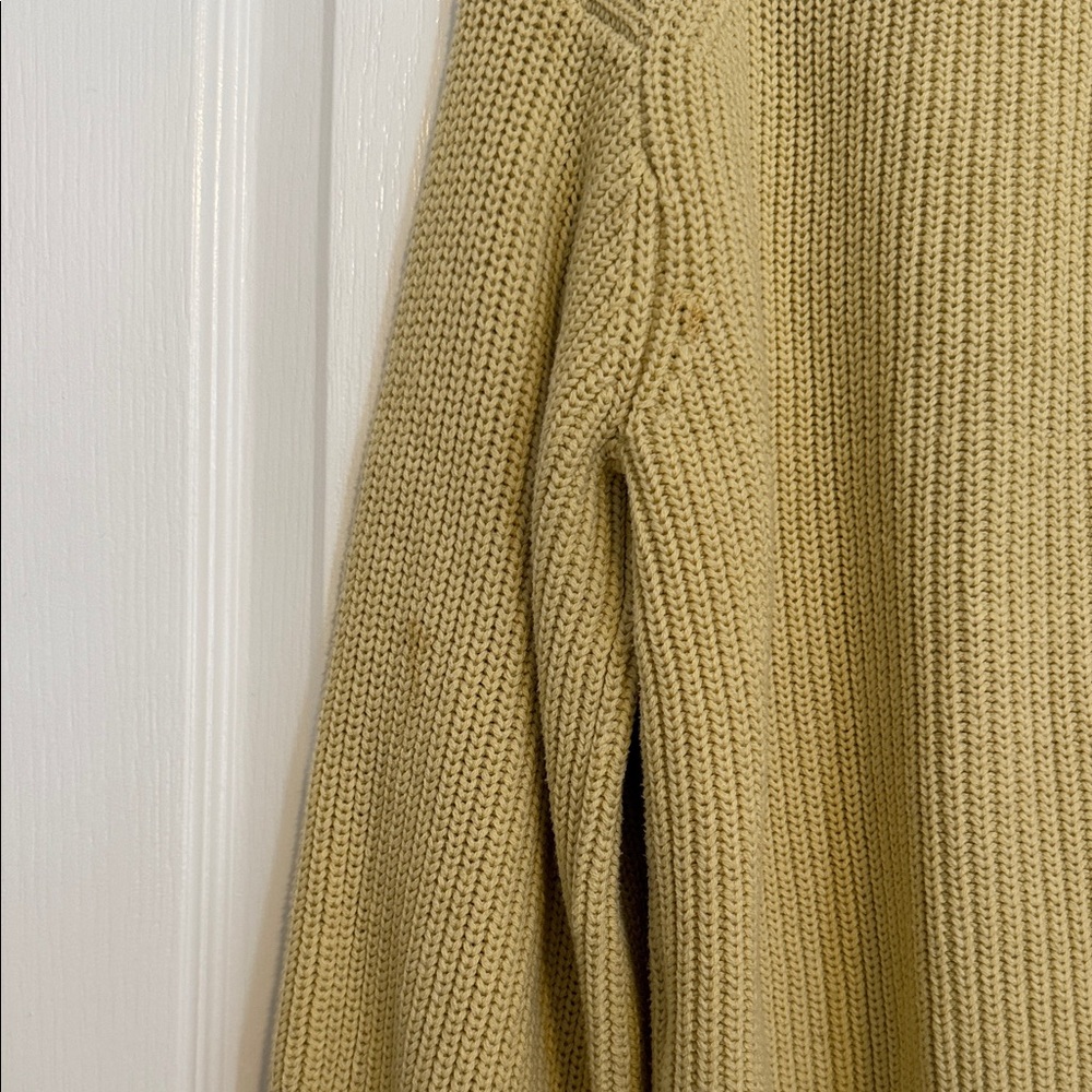 Women's Cropped V-Neck Button Cardigan Sweater - Cream - Picture 3 of 4